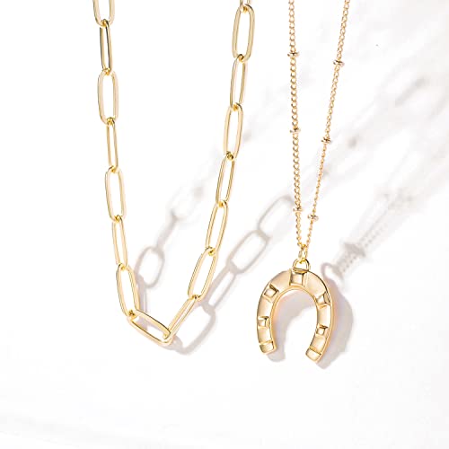 Image of MEVECCO Dainty Pendant Layered Necklaces for Women