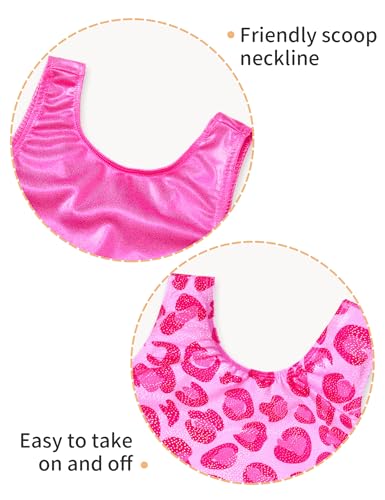 Image of 2 Pack Leotard for Girls Gymnastics Sparkly Sleeveless Unitards