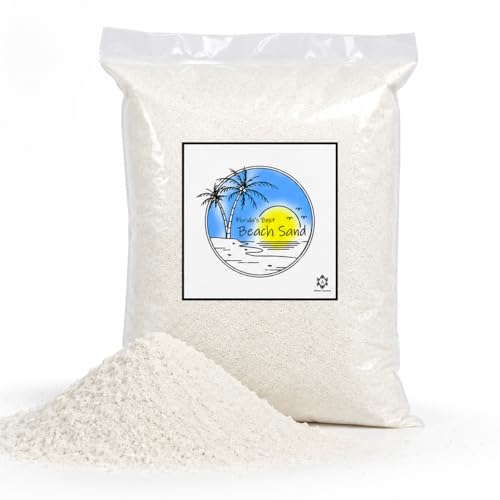 Natural White Beach Sand Vase Fillers Home Decor DIY Arts and Crafts Beach Theme Decor Sand Art Wedding Decor (5 lbs.)