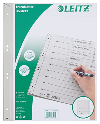 Leitz Register für A4, Deckblatt und 10 Trennblätter, Taben...