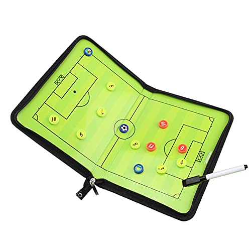 SANDSXZHQ Pizarra Táctica De Fútbol Tablero De Estrategia Board magnético Plegable Board Tactics Command Board Profesión Entrenamiento Táctico Libro (Color : A) Cover