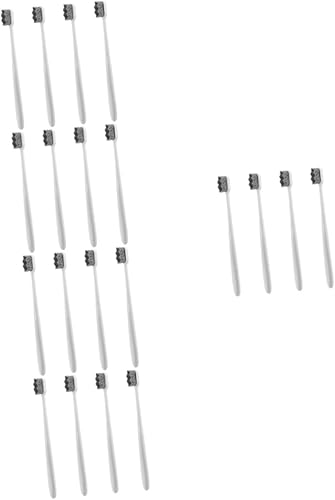 GLEAVI Cepillo de dientes suave y reutilizable, extra suave, cepillo de dientes Brevi de 3 caras, cepillo de dientes pequeño de viaje, blanco,