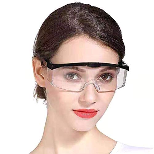 Preisvergleich Produktbild Schutzbrille Mit Transparenten Gläsern Durchsichtigen Safety Overglasses Passt Kinder und Erwachsene