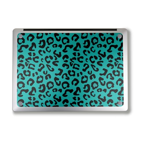 Image of Laptop Skin Compatible with Surface Laptop 7 15 inch (2024) - Teal Leopard - Premium 3M Vinyl Protective Wrap Decal Cover - Easy to Apply | Crafted in The USA by MightySkins