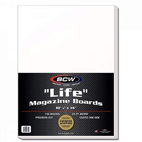 BCW Brand Life Magazine Size Backer Boards, 100 Boards per Pack (1 Pack)