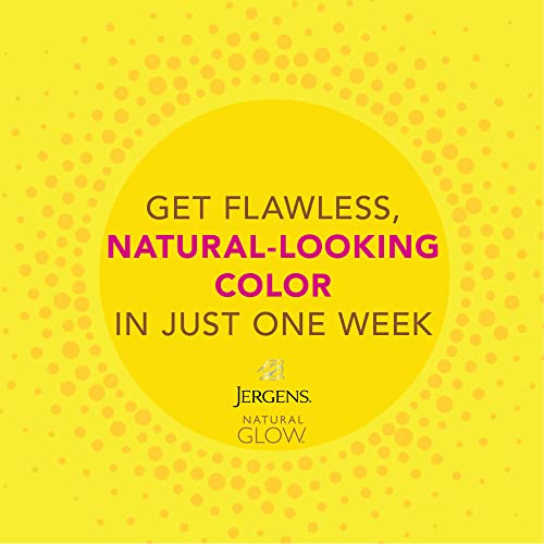 Image of Jergens Natural Glow In Shower Lotion, Self Tanner for Fair to Medium Skin Tone, Sunless Tanning Wet Skin Lotion for Gradual, Flawless Color, 7.5 Ounce, Pack of 2