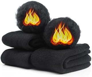 ElifeAcc Thermal Socks Soft Brushed Merino Wool Blend Breathable and Warm Winter Socks for Casual Outdoor Activities Suitable for Men&Women UK3-10