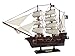 Hampton Nautical Wooden Black Pearl White Sails Pirate Ship Model 20