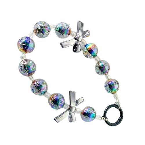 Fascino del Telefono con Perle Colorate Bowknot Staccabile con Cinturini per Antitheft Cinghie per Femminile Ragazza