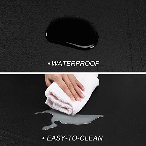 Anti Fatigue Comfort Mat by DAILYLIFE, Non-Slip Bottom - 3/4\" Thick Durable Kitchen Standing Floor Mat with Extra Support at Home, Office and Garage - Waterproof & Easy-to-Clean (24\" x 60\", Black)