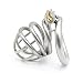 Happygo Ergonomic Design Male Chastity Device, Stealth Convenient Virginity Lock, Hypoallergenic Stainless Steel Cock Cage, Penis Ring M Size Chastity Belt Adult Game Sex Toy (1.77 inch/ 4.5cm)