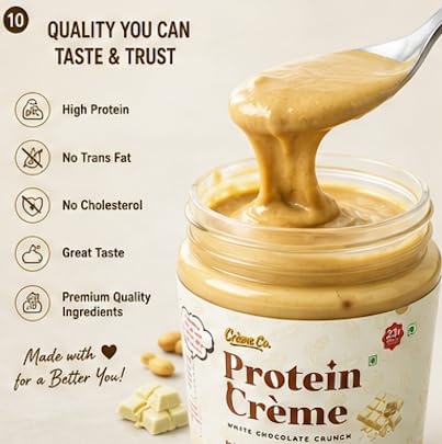 Image of CREME CO. White Chocolate Crunch Gourmet Protein Creme - 200G