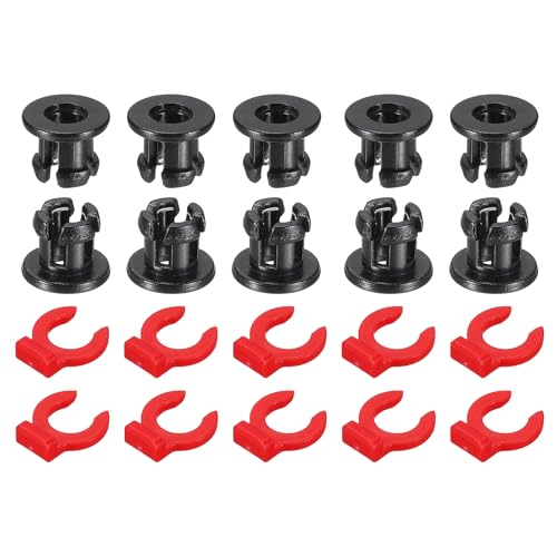 sourcing map 10 Set 3D Printer Tube Coupler Set, Tube Coupling Collet Clamp Clip Plastic Joint Connector 10mm OD x 4mm I