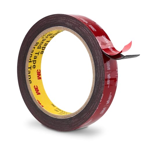 Image of 3M Tape Double Sided 0.75 inch x 15.4 Ft, Black 5925 Heavy Duty Mounting Tape | Foam Tape Strong Adhesive for Automotive Car Trim Badge Decor Home Office Logos Indoor Outdoor