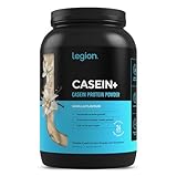 Legion Casein+ Vanilla Pure Micellar Casein Protein Powder - Non-GMO Grass Fed Cow Milk, Natural Flavors & Stevia, Low Carb, Keto Friendly - Best Pre Sleep (PM) Slow Release Muscle Recovery Drink 2lb