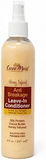 Honey Infused Anti Breakage Leave-In Conditioner with Silk Protein and Cocoa Butter, Sulfate-Free, Paraben-Free, 8 fl oz