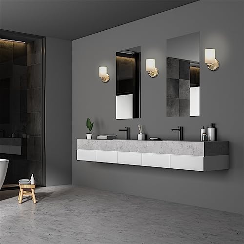 Image of Kira Home Phoebe 8 inch Modern Industrial Wall Sconce for Bathroom Vanity, Pack of 2
