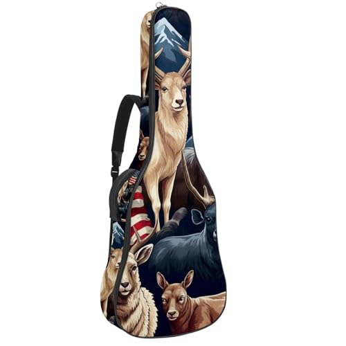 Sac pour guitare étanche multicolore 40/41/42 pouces avec plusieurs poches