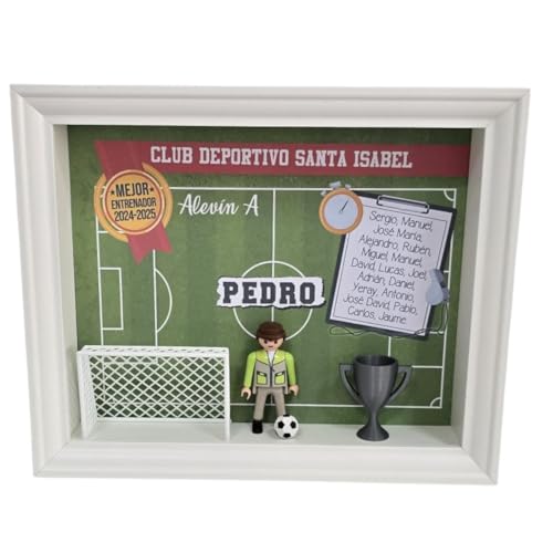 CUADRO PLAYMOBIL Modelo MEJOR ENTRENADOR/A FÚTBOL. Regalo especial para ENTRENADORES. Regalo para FIN DE TEMPORADA o FIN DE CURSO. Regalos para profesores. Regalos personalizados. Regalos TPMAS CUADRO PLAYMOBIL Modelo MEJOR ENTRENADOR/A FÚTBOL. Regalo especial para ENTRENADORES. Regalo para FIN DE TEMPORADA o FIN DE CURSO. Regalos para profesores. Regalos personalizados. Regalos TPMAS