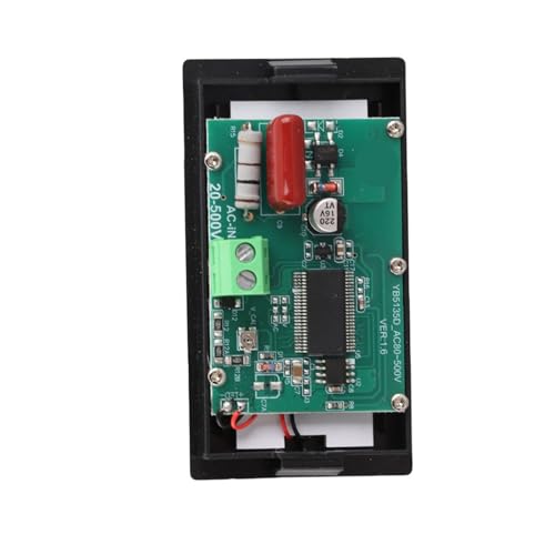 Image of YB5135D Digital AC Voltmeter LCD Blue Backlight 2 Wires Voltage Tester Panel AC Voltage Meter Car Motorcycle Battery Monitor Voltage Measuring Range AC80-500V