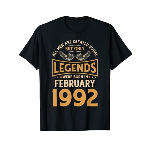 Las leyendas de cumpleaños nacieron en febrero de 1992. Camiseta