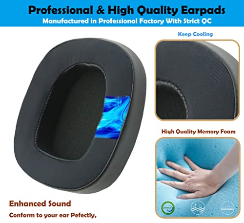 Premium Headphone Replacement Ear Pads Cushions Headset Earpads Compatible with Logitech G930 G933 G933S G935 G633 G633S G635 G533 G430 G431 G432 G433 G332 G230 G231 G233 G35 Headphones - Image 3