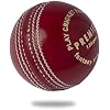 Cricket Ball Premier Red Leather Red 5.5oz (1-Pack/3-Pack/6-Pack) for Seniors Match