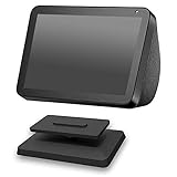 Fransande - Soporte de base antideslizante para soporte de aluminio para Amazon Echo Show 8, soporte giratorio regulable a 360 grados, color negro
