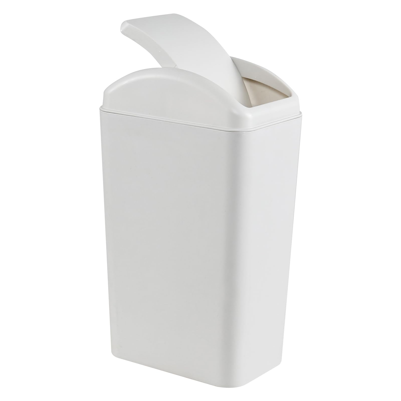 Guankan 12 Litre Narrow Bin with Lid, Plastic Swing Top Trash Can