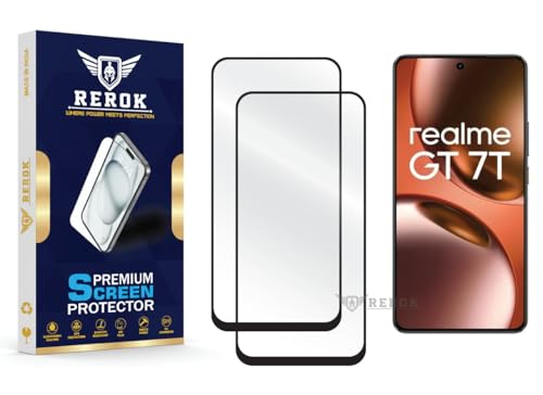 Image of Gorilla Tempered Glass Screen Protector Compatible with Realme GT 7T [Pack of 2] | Edge-to-Edge, Bubble-Free, Case Friendly, Easy Installation Kit