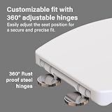 Premium Family Toilet Seat Urea Formaldehyde Soft Close Toilet Seat with Detachable Child Seat, Magnetic Toilet Lid with Quick Release and Adjustable Hinges, O Shape Toilet Seats for Toddlers Adults - Image 8
