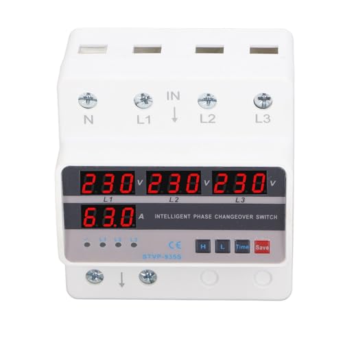 Commutateur de transfert triphasé 63A AC220V avec écran LED pour générateur - 3
