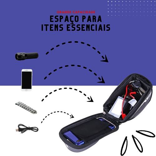 Bolsa Para Bike Guidão Case De Bicicleta Protetor De Celular Resistente Impermeávél á Água
