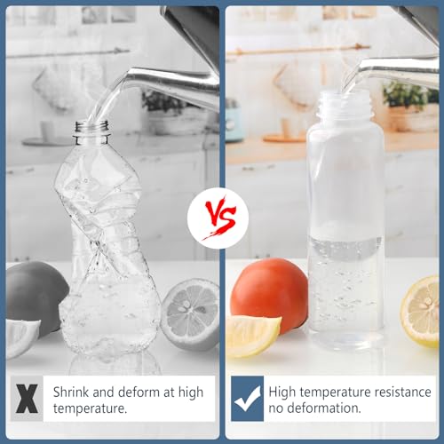 YBCPACK 10 Pack 16oz(500ml) PP Heat-Resistant Plastic Juice Bottles With Caps-Plastic Smoothie Bottles-Reusable Bulk Beverage Containers with Lids for Juice Beverage(Dishwasher Safe) - Image 4