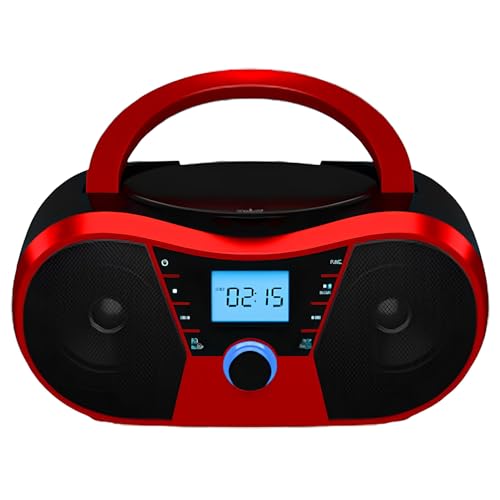 GYKOZY Reproductor de CD portátil, Reproductor de CD doméstico Bluetooth 5.1, Sistemas estéreo de Reproductor de Radio CD Compacto, con Radio FM, reproducción USB / MP3 / CD-R/CD-RW/WMA (Red)