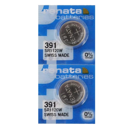 Batería Renata 391 SR1120W Silver Oxide 1.55V, 2 unidades miniatura 1