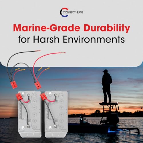 Connect-Ease 24V Trolling Motor Connection Kit RCE24VBCHK | Series Connection for 12V Batteries with Onboard Charging Charger Leads | Marine-Grade Components | Plug & Play | Batteries Not Included by Connect-Ease - Image 7