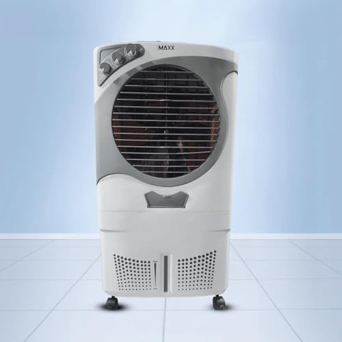 Image of Brezza Desert Air Cooler | Cooling with Honeycomb Pads, Turbo Air Throw, 3-Speed Control, Auto-Swing, Dust & Mosquito Protection, Inverter Tech | Warranty* Support* (White, 80 Litre)