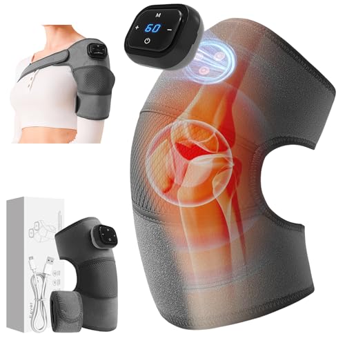 hzuisst Masajeador de Rodilla, Masajeadora Rodilleras Electrica Inalámbrico con 5 Niveles de Calor y 3 Modos de Vibración, Rodillera Masajeadora para Hombro Codo Rodilla Aliviar el Dolor de Artritis