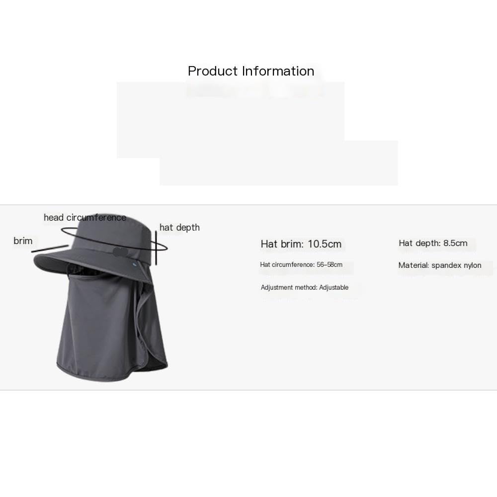 Cappello da Pescatore in Nylon con Patta for Il Viso, Set Sciarpa,