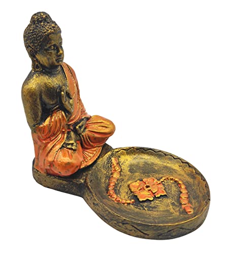 SusggO Figura Buddha Incensario Candela - Buddha Decorativi - Buddha Decorazione - Buddha Meditando - Buddha Thai - Buddha Fortunato - Ornamento Decorazione Casa (Buddha Candela Incensario 1DRNRJ)
