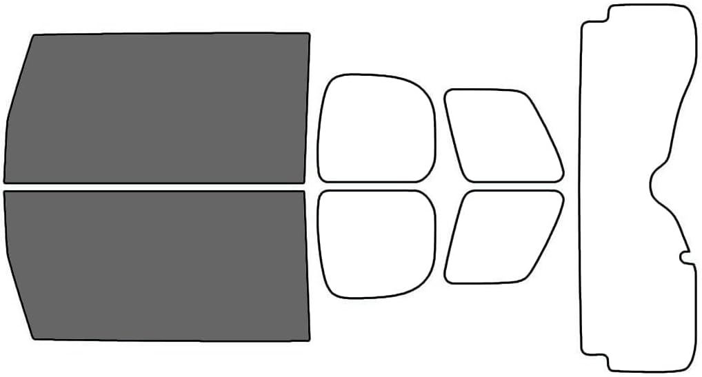 Rvinyl Window Tint Kit Compatible with Toyota Fj Cruiser 2007-2014 - Black 35% - Single Ply No Bubble Film - Do it Yourself Vehicle Front Precut Kit
