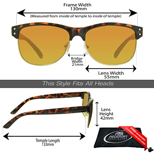 Image of proSPORT Blue Light Blocking Sunglasses - HD Copper Amber Metal Aviator Reduce Eye Strain Better Sleep
