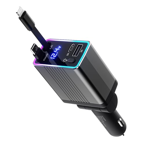 VK[\Pbg USB 莮[dP[u  [d 4䓯[d\ LED\d Type-C100W/Lightning 20W }[d @iPhone/Galaxy/Xperia/iPad/Android ȂǑΉ DC12/24V