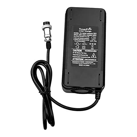 TangsFire Charger 54.6V 3A Adapter Charger ebike Power Supply Charger for 48V Zero 9 Scooter 15ah 13S Lithium Li-ion Battery Pack Cover