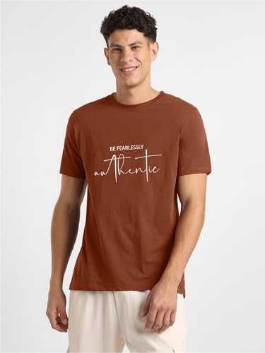 Image of Nobero Men's Regular Graphic Printed T-Shirt for Men | Soft Cotton | Classic Fit | Printed Casual Tshirt for Men