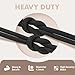 Stepace Round Shoelaces [2 Pairs] Heavy Duty Boot Shoe Laces for Hiking Work Boots Black-120(High density)