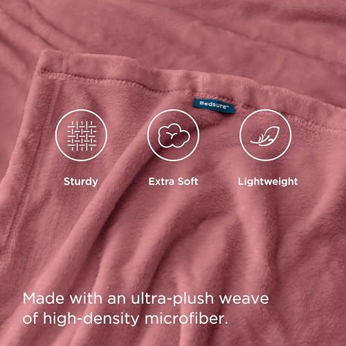 Bedsure US000044PTH Fleece Throw Blanket For Couch Rose Pink thumb #3