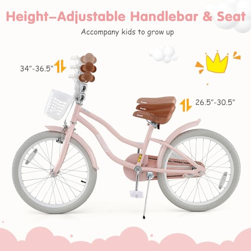 Image of BABY JOY Kids Bike, 12 14 16 18 20 Inch Boys Girls Bike w /Removable Basket