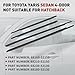 Zhisheng 4PCS Weatherstrip,Window Weather Stripping Moulding Trim Compatible with for Toyota Yaris Sedan 4-Door 2007 2008 2009 2010 2011 2012 2013 2014 2015 2016,Door Outside Trim Seal Belt,Chrome